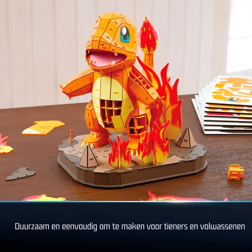 4D Build , Pokémon Charmander, Kit di Modellismo 3D, Puzzle per Adulti, 241 pezzi, dai 12 Anni in su
