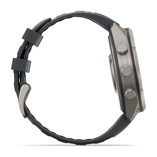 Garmin fēnix 9 Pro inReach, 47mm Titanium avec bracelet en silicone graphite/noir