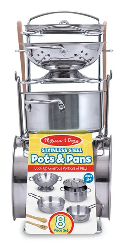 Melissa & Doug Stainless Steel Pots & Pans