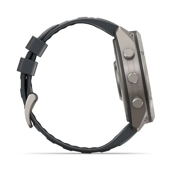 Garmin fēnix 9 Pro 51mm Titanium avec bracelet en silicone graphite/noir