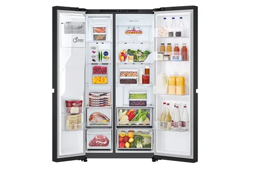 LG GSLC40EPPE Side-by-Side Kühlkombination Freistehend 638 l Schwarz, Graphit