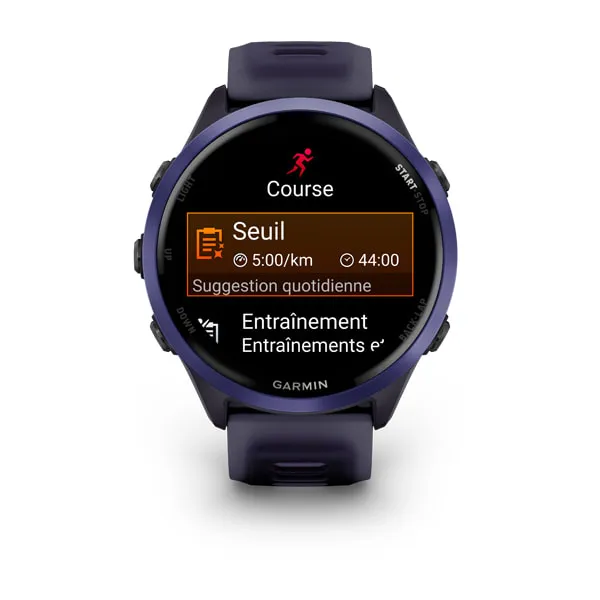 Garmin Forerunner 570 47mm Aluminium indigo avec bracelet violet translucide/Indigo