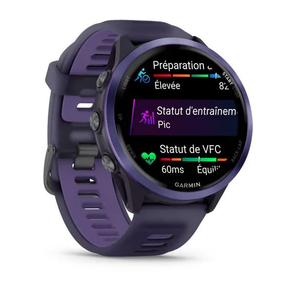 Garmin Forerunner 570 47mm Aluminium indigo avec bracelet violet translucide/Indigo