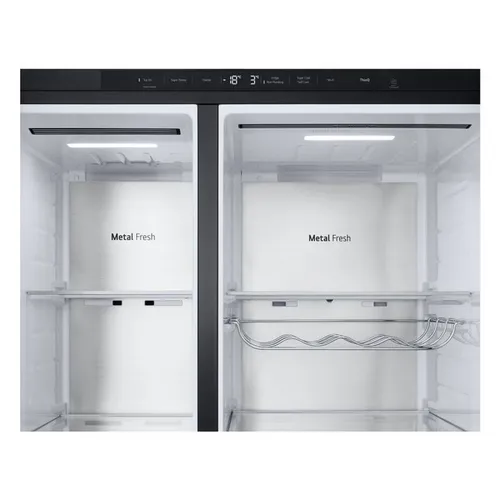 LG GSLE91EVAC side-by-side refrigerator Freestanding 628 L Black