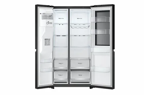LG InstaView GSGV80EPLD side-by-side refrigerator Freestanding 635 L Black, Graphite