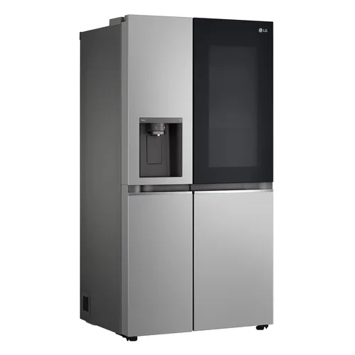 LG InstaView GSGV81PYLL Side-by-Side Kühlkombination Freistehend 635 l Silber