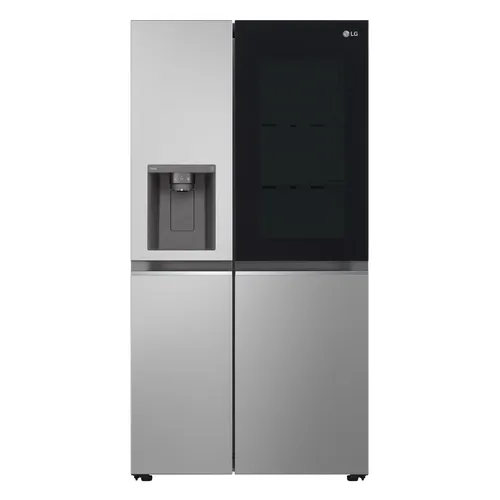 LG InstaView GSGV81PYLL Side-by-Side Kühlkombination Freistehend 635 l Silber