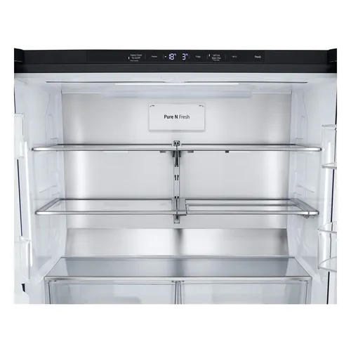 LG InstaView GMG960EVJE side-by-side refrigerator Freestanding 638 L Black