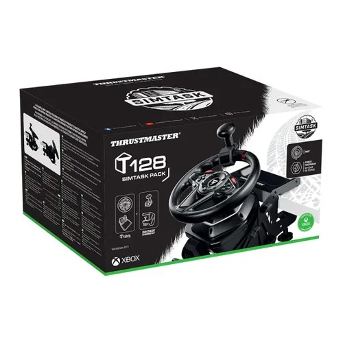 Thrustmaster T128 Nero USB Sterzo + Pedali Analogico PC, Xbox One, Xbox Series S, Xbox Series X
