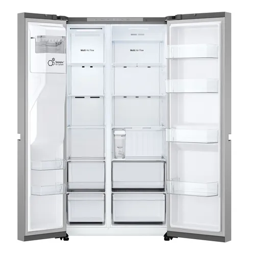 LG GSLC41PYPE Side-by-Side Kühlkombination Freistehend 641 l Silber