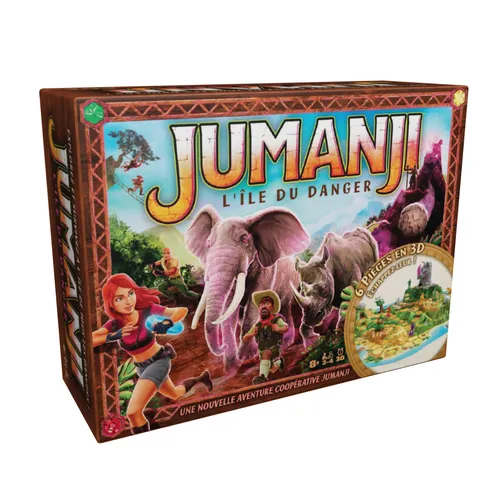 Games Jumanji Stampede Cooperative Board Game, 3D Adventure Game Based on the Action-Comedy Movie, Family Game Night for Kids and Adults Ages 8 & up