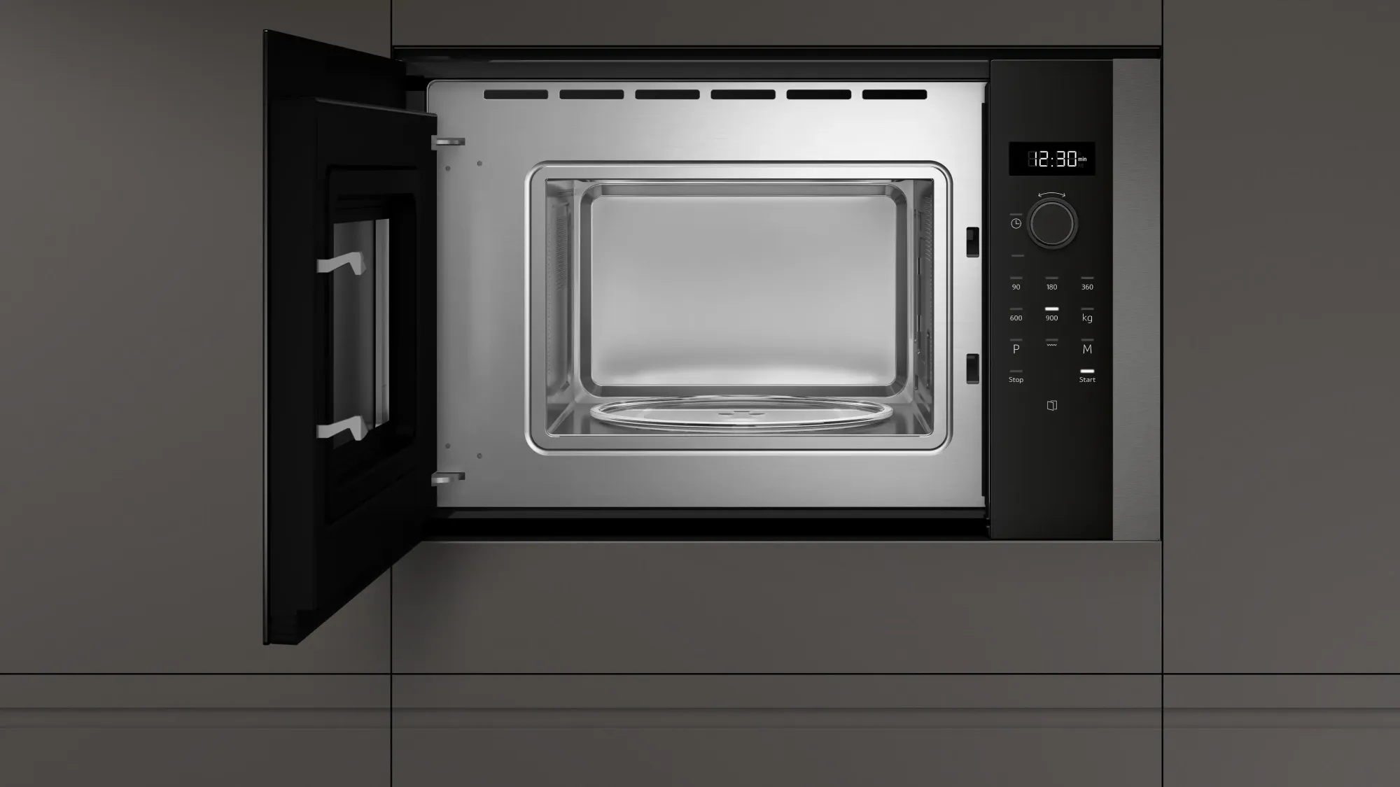 N 50 Micro-ondes encastrable avec gril Graphite-Grey HLAGD53G0