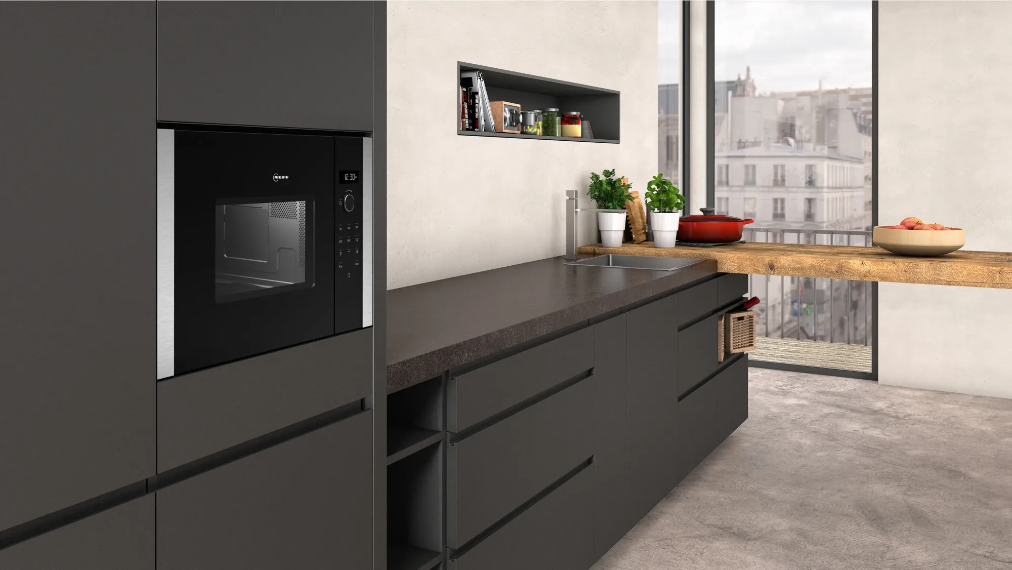 N 50 Micro-ondes encastrable Noir HLAWD23N1F