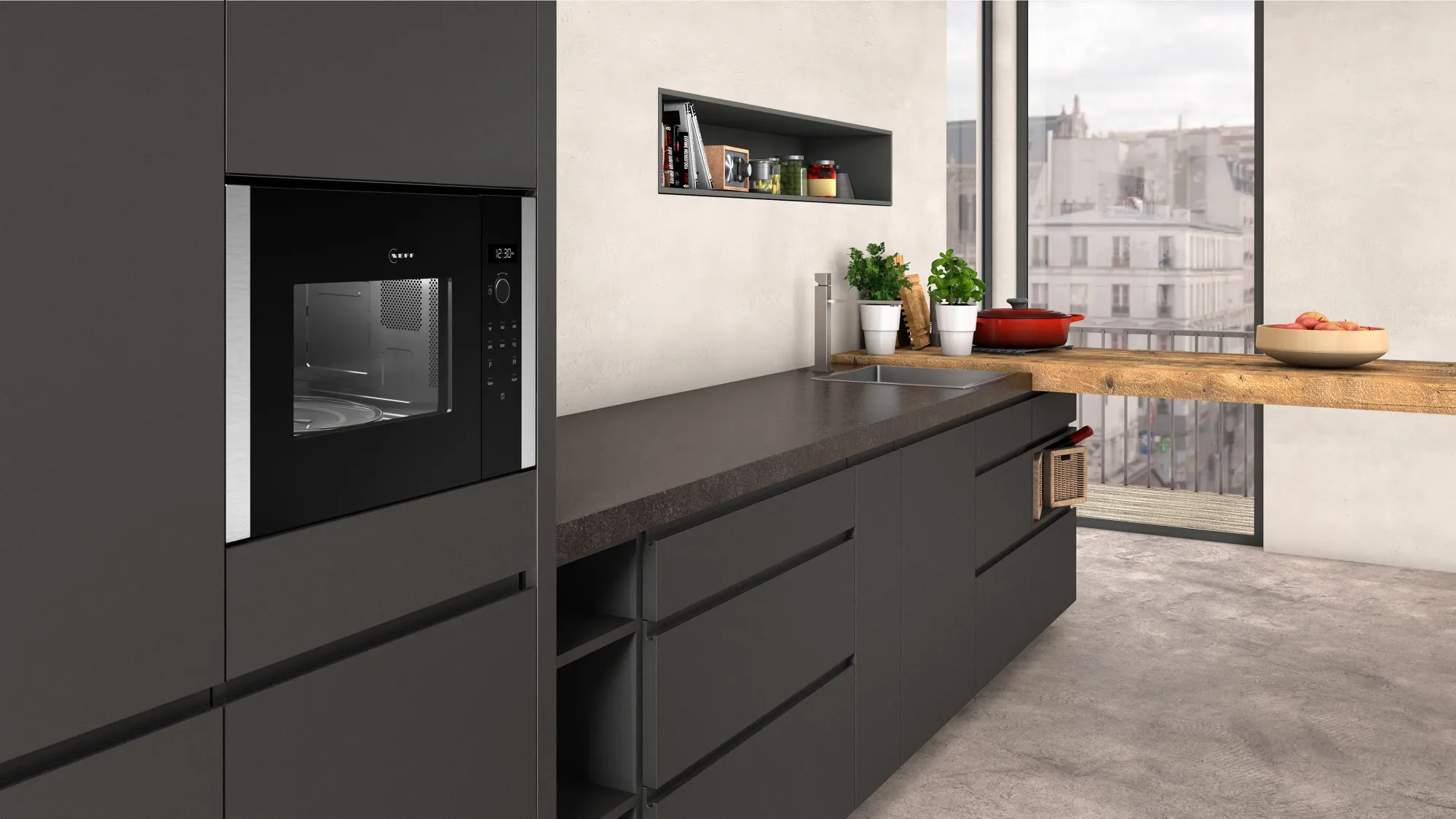 N 50 Micro-ondes encastrable Noir HLAWD53N1F