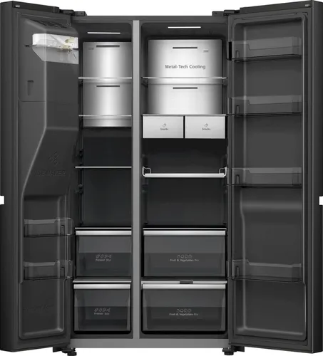 Hisense RS9P628GPFE frigo américain Pose libre 614 L Noir