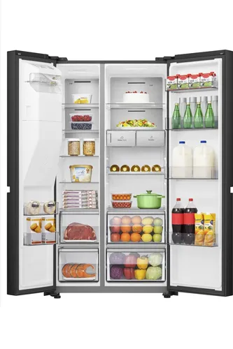 Hisense RS818N4TFC side-by-side refrigerator Freestanding 632 L Black