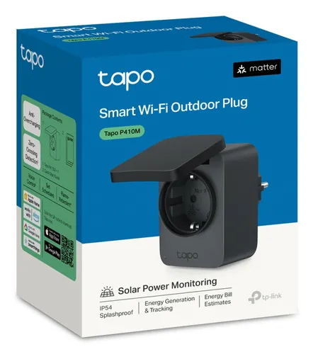 TP-Link Tapo P410M Smart Plug 3680 W Haus Schwarz