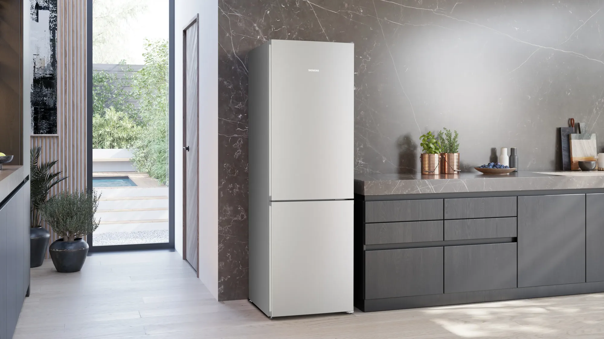 iQ300 Réfrigérateur combiné pose-libre 186 x 60 cm Inox KG36NVIBG