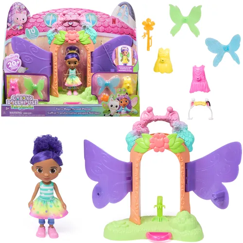 Gabby's Dollhouse La Casa de Muñecas de Gabby - Pack Revelación Mágica de Hadas de Fairylandia con Muñeca de 15 cm + Accesorios - Juguetes Niña 3 años + - Regalo Niña 3 años +