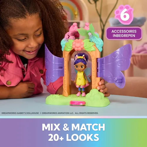 Gabby's Dollhouse La Casa de Muñecas de Gabby - Pack Revelación Mágica de Hadas de Fairylandia con Muñeca de 15 cm + Accesorios - Juguetes Niña 3 años + - Regalo Niña 3 años +