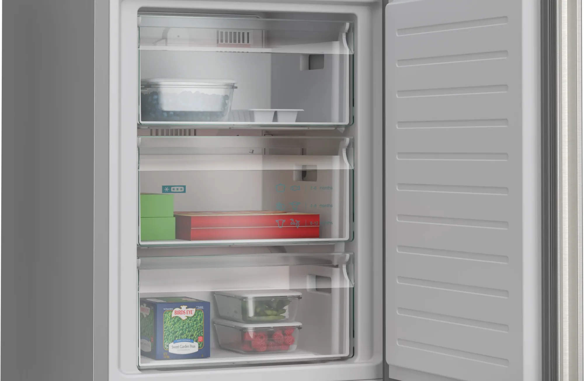 iQ300 Réfrigérateur combiné pose-libre 203 x 60 cm Inox KG39NVIDG