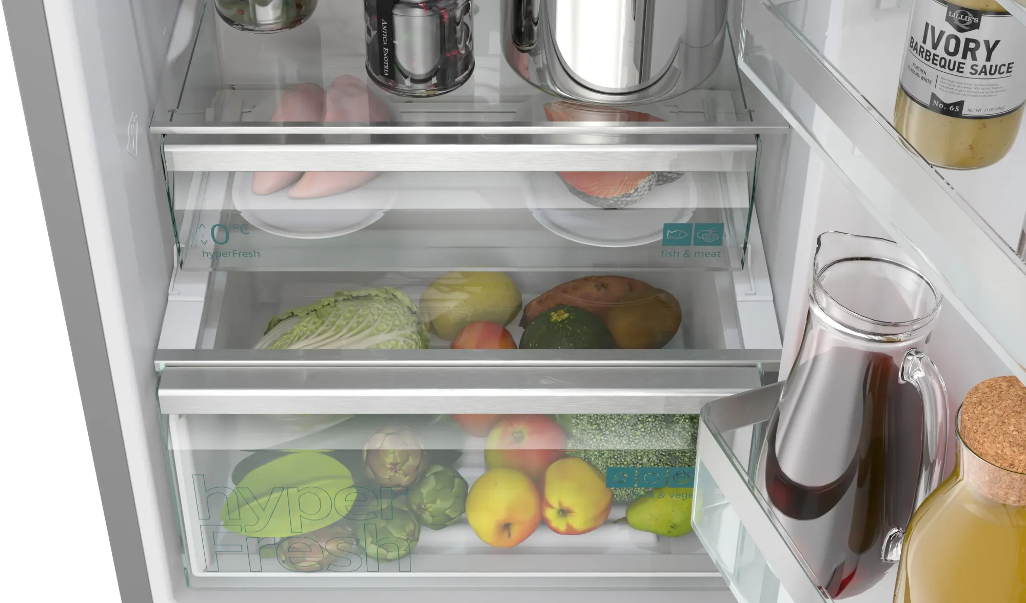 iQ300 Réfrigérateur combiné pose-libre 203 x 60 cm Inox KG39NVIDG