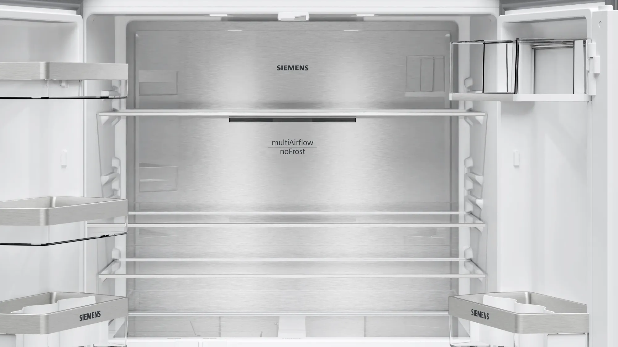iQ300 Réfrigérateur multi-portes congélateur en bas 183 x 90.5 cm Acier brossé noir anti-traces, Total noFrost KF96NAXEA