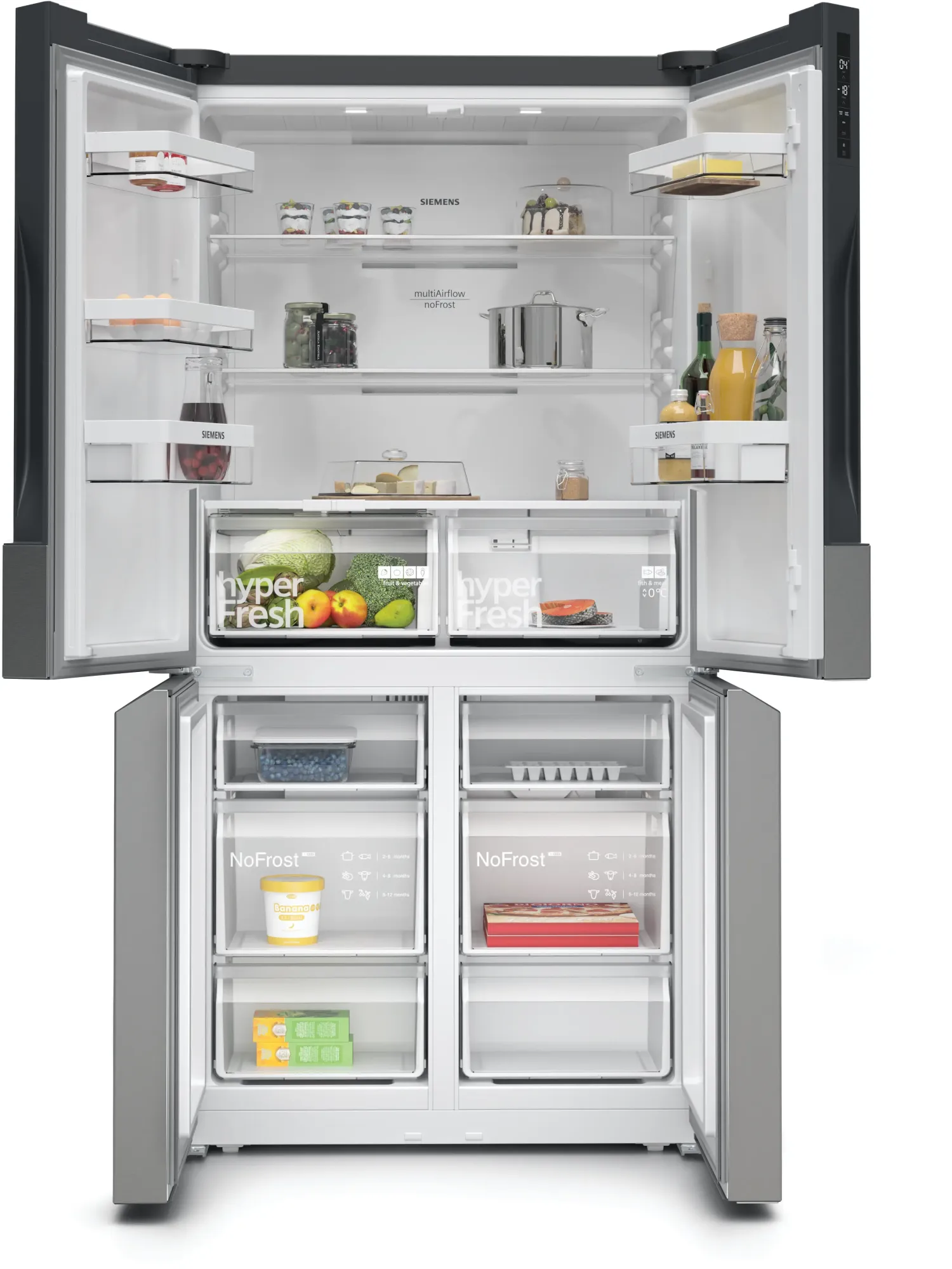 iQ300 Réfrigérateur multi-portes congélateur en bas 183 x 90.5 cm Inox KF96NVPEA
