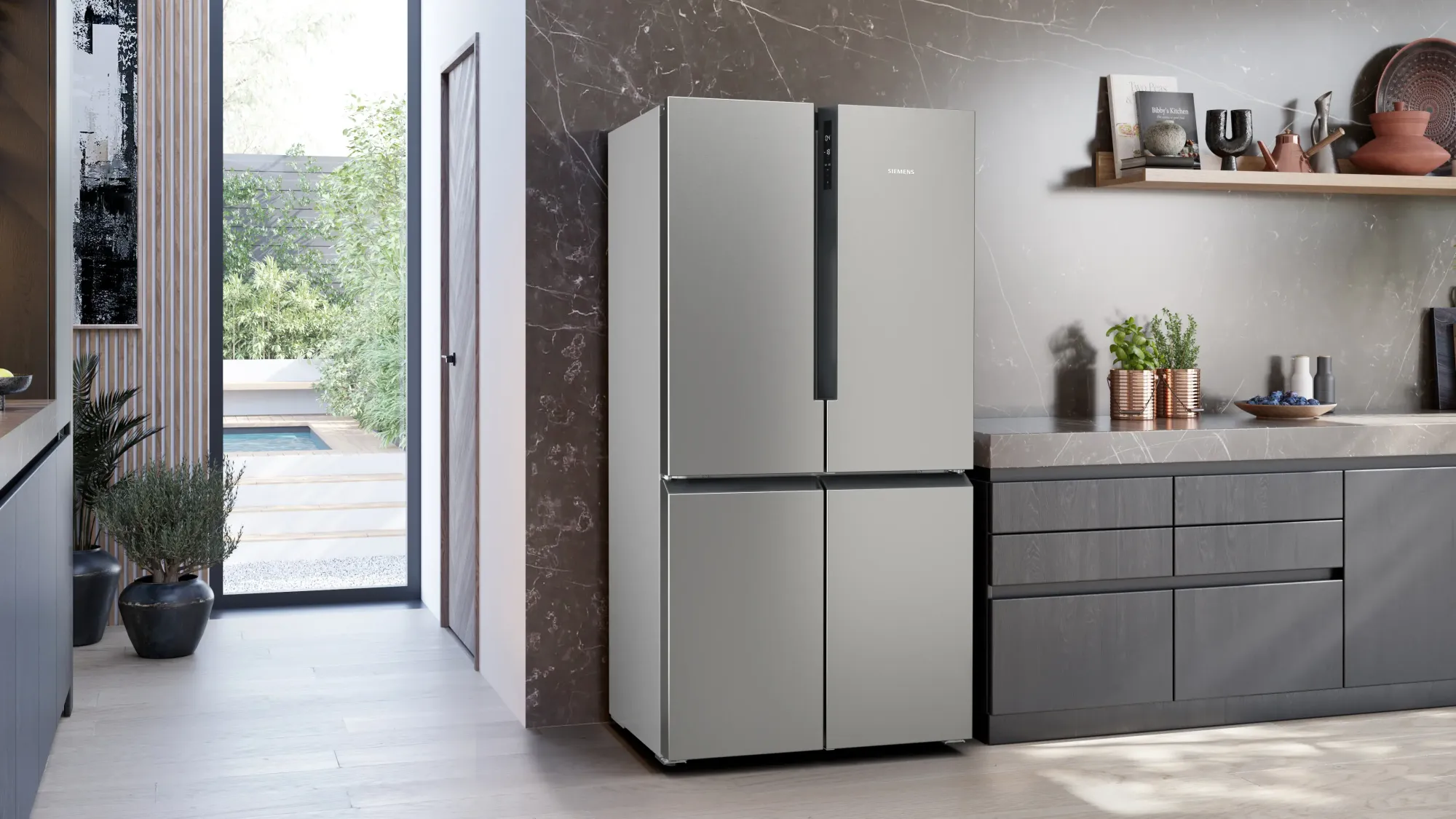 iQ300 Réfrigérateur multi-portes congélateur en bas 183 x 90.5 cm Inox KF96NVPEA