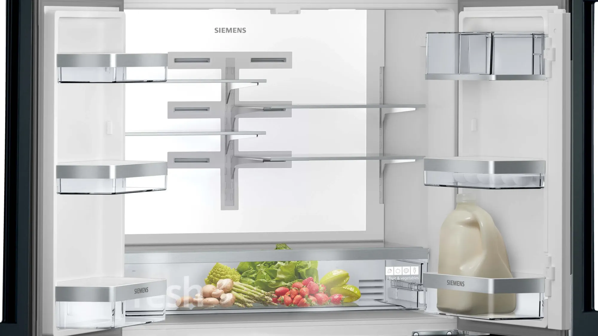 iQ700 Réfrigérateur multi-portes 183 x 90.5 cm Noir, Total noFrost KF96RSBEA