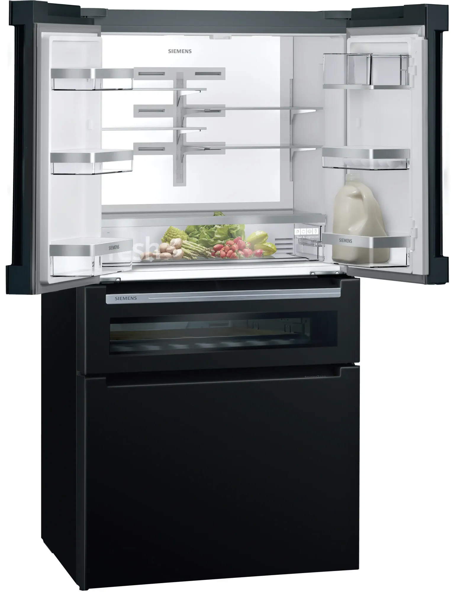 iQ700 Réfrigérateur multi-portes 183 x 90.5 cm Noir, Total noFrost KF96RSBEA