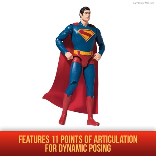 DC Comics SUPERMAN MOVIE - Figura Superman 30 cm - Superman Figura de Acción Articulada - Superhéroes Juguetes - Juguetes Niños 4 Años + - Regalo Niño 4 Años +