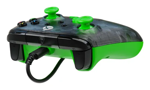 Turtle Beach Rematch Core Ghost Camo Negro/Verde - Mando con Cable - con Licencia para Xbox Series XS, Xbox One y PC - Botones de Audio, Motores de vibración y disparadores de Pulso, Cable de 3 m