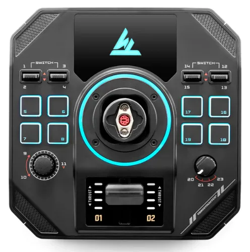 Thrustmaster Sol-R 4 HOTAS Black USB Joystick + engine control lever Analogue / Digital PC