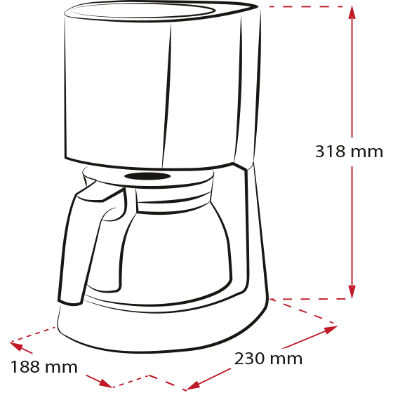 Cafetière Enjoy Top, noir-acier-inoxydable Noir