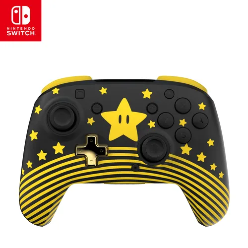 Turtle Beach Rematch Super Mario Star Controller da gaming wireless per Nintendo Switch. Funziona anche con Nintendo Switch 2 - Pulsante C non disponibile.