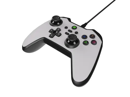 GENESIS Mangan 300 White Bianco USB Gamepad Analogico/Digitale Android, Nintendo Switch, PC