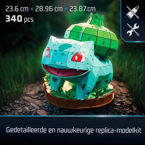 4D Build , Pokémon Bulbasaur 3D Model Kit, Pokémon Figure, Kanto First Partner Collection, Desk Décor, 195 Pieces, for Ages 12 & Up