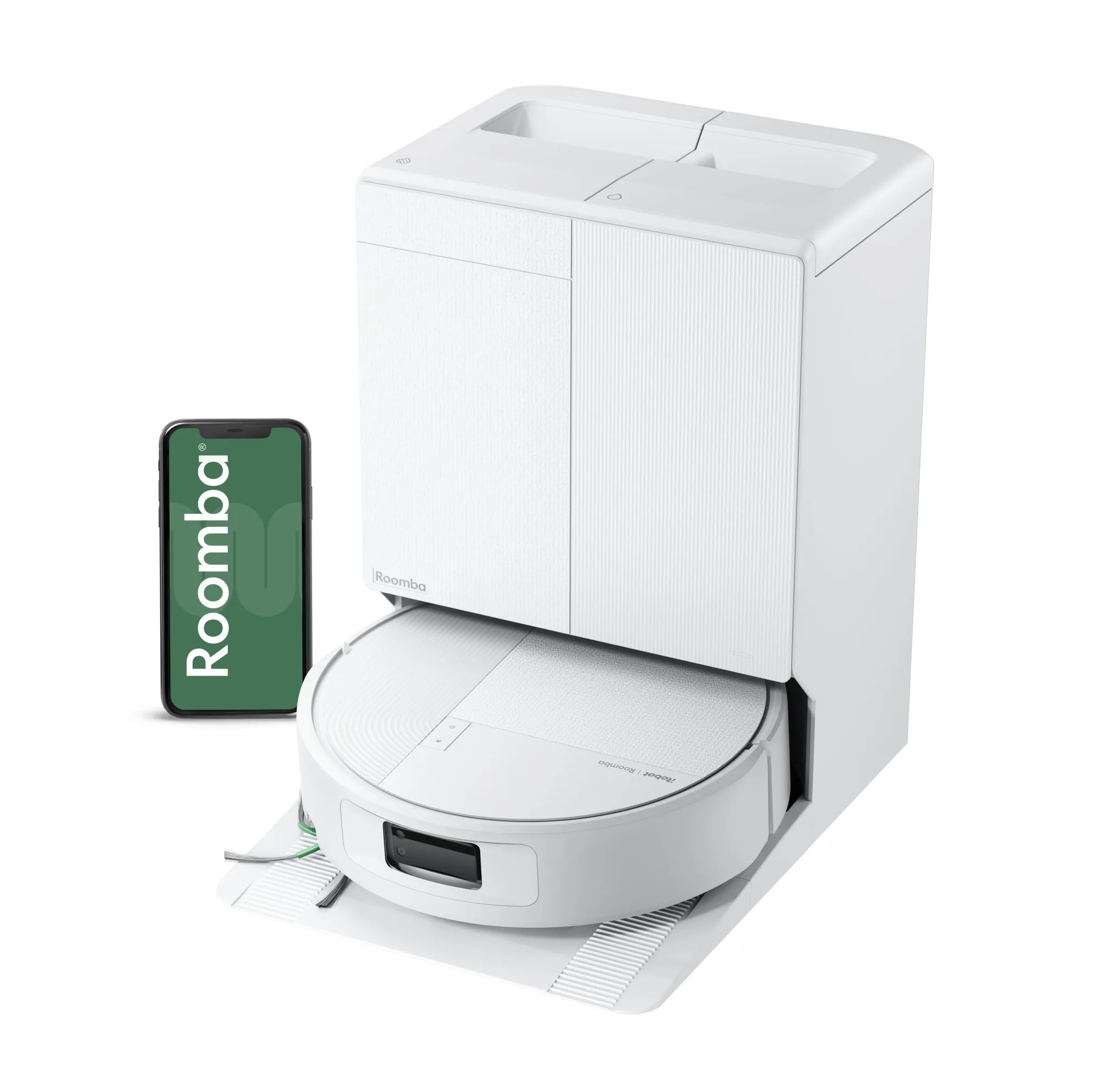 Robot Roomba Plus 675 Combo + base AutoWash Blanc