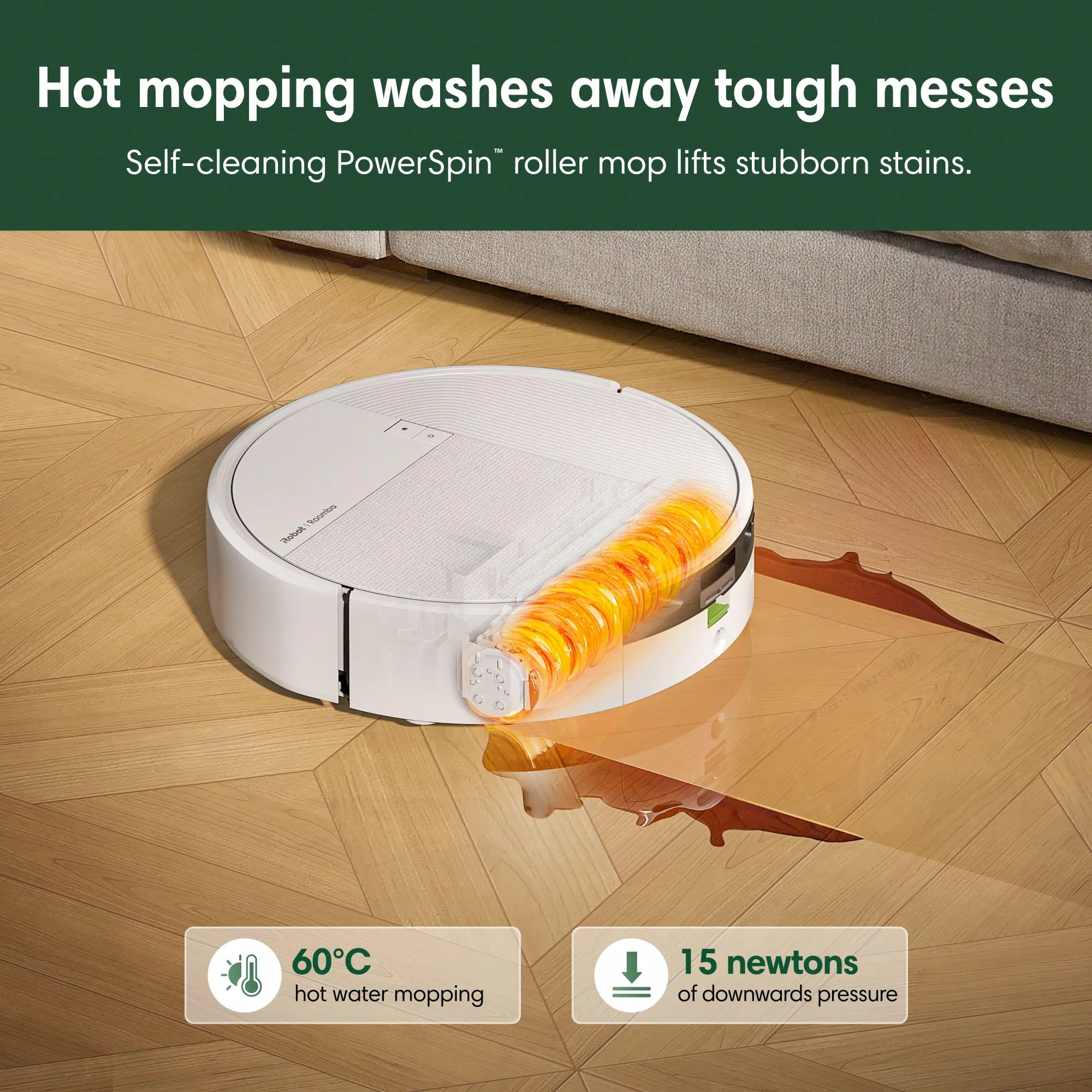 Robot Roomba Plus 675 Combo + base AutoWash Blanc