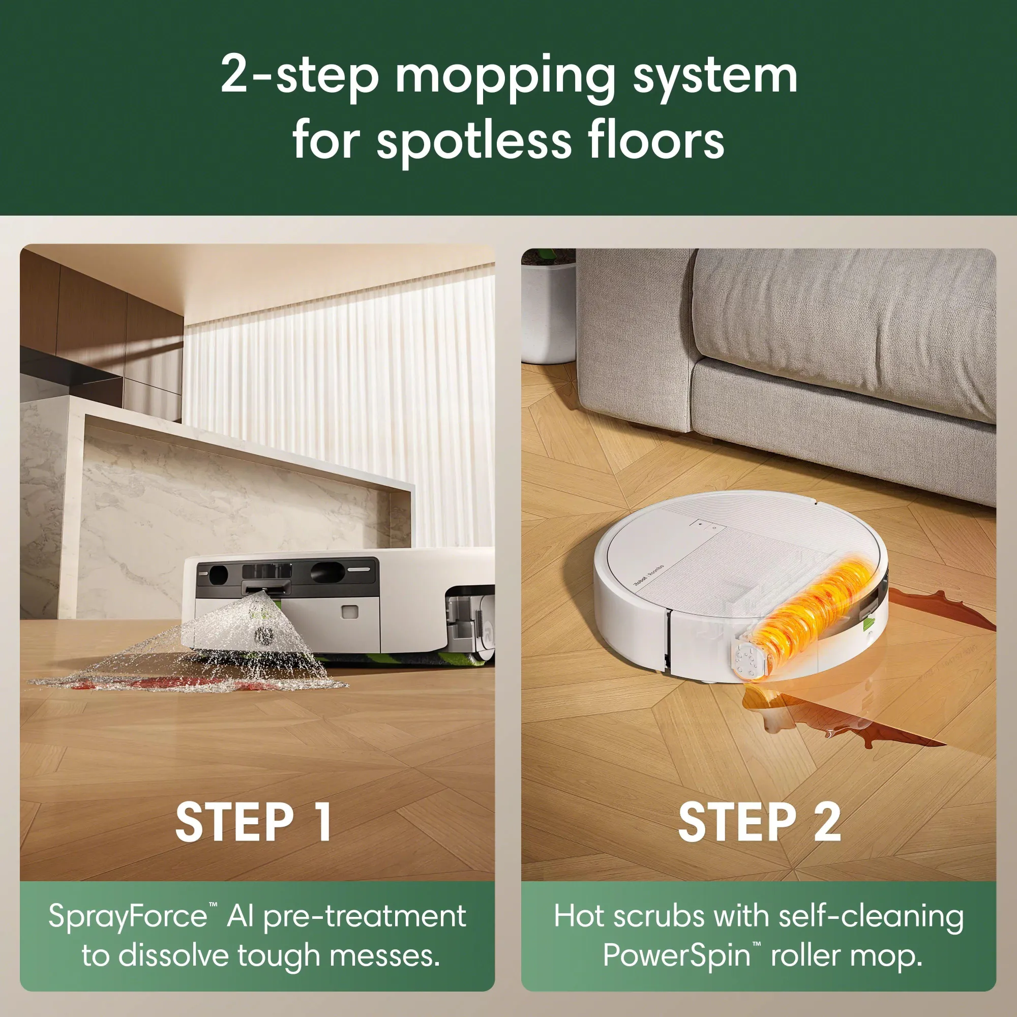 Robot Roomba Plus 675 Combo + base AutoWash Blanc