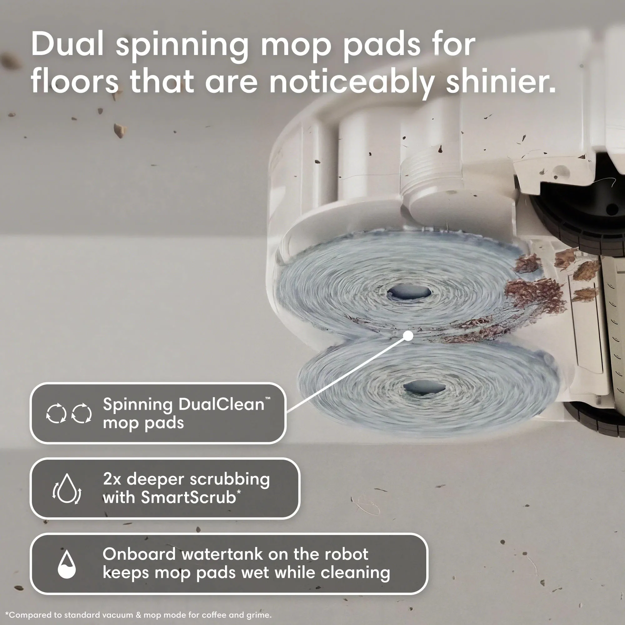 Robot Roomba Plus 575 Combo + base AutoWash Blanc