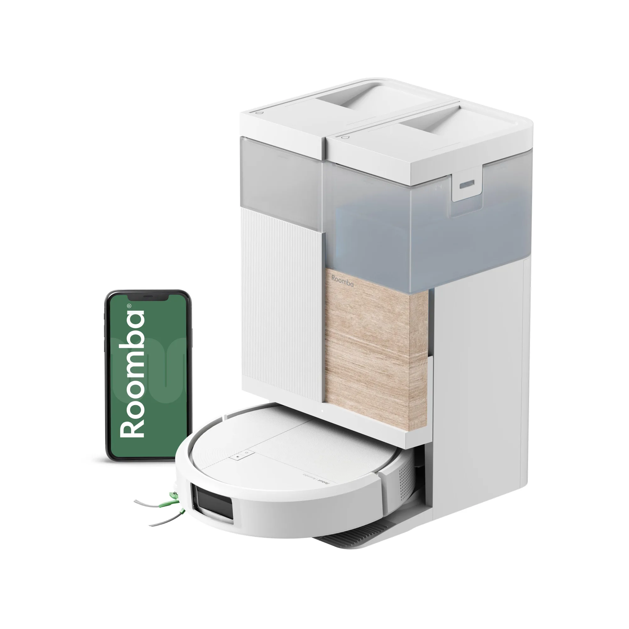 Robot Roomba Plus 575 Combo + base AutoWash Blanc