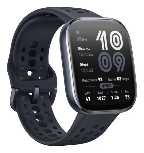 Amazfit Bip 6 Black 5 cm (1.97") AMOLED Digital 390 x 450 Pixel Touchscreen Schwarz GPS