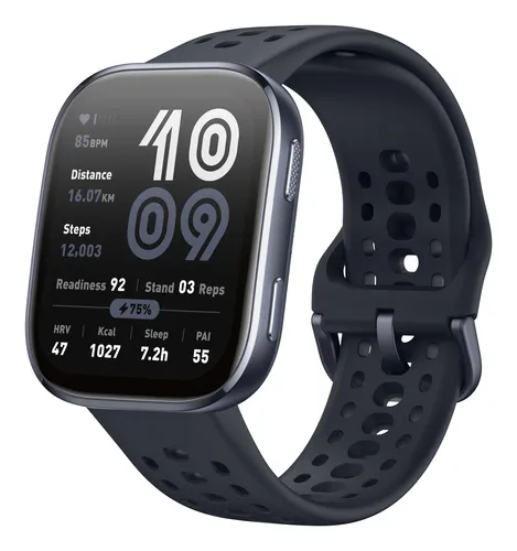 Amazfit Bip 6 Black 5 cm (1.97") AMOLED Digital 390 x 450 Pixel Touchscreen Schwarz GPS