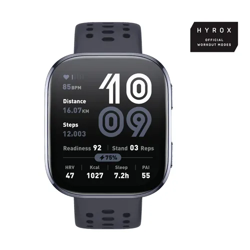Amazfit Bip 6 Black 5 cm (1.97") AMOLED Digital 390 x 450 Pixel Touchscreen Schwarz GPS