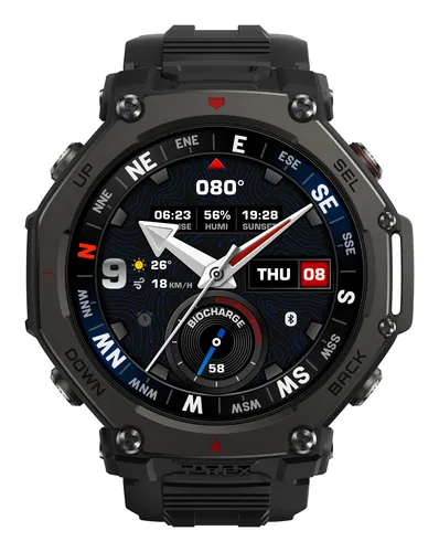Amazfit T-Rex 3 Pro 3,81 cm (1.5") AMOLED 48 mm Digital 480 x 480 Pixel Touchscreen Schwarz WLAN GPS