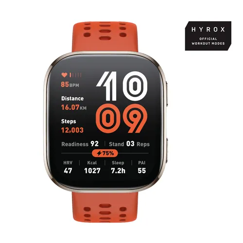 Amazfit Bip 6 Red 5 cm (1.97") AMOLED Digitaal 390 x 450 Pixels Touchscreen Goud GPS