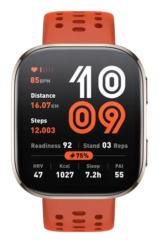 Amazfit Bip 6 Red 5 cm (1.97") AMOLED Digitaal 390 x 450 Pixels Touchscreen Goud GPS