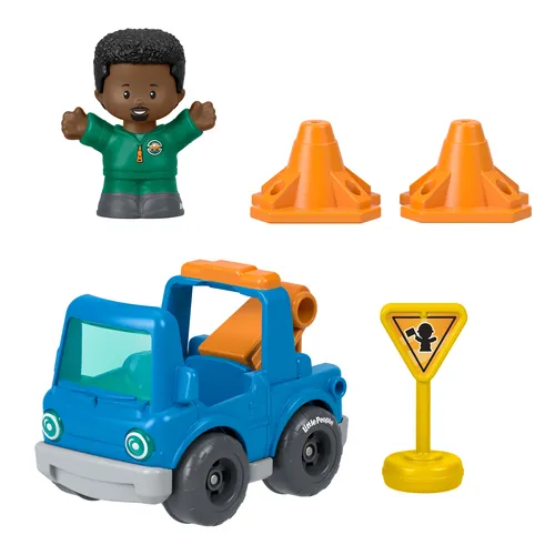 Fisher-Price Little People 5er-Set mit Abenteuer-Figuren und Fahrzeugen, Stil kann abweichen